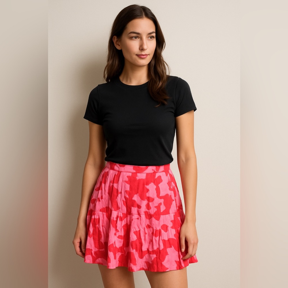 Vineyard Vines Red‎ and Pink Skater Skirt